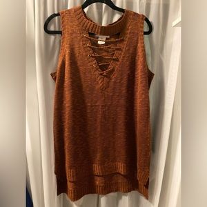 Grace and lace knitted tank. L/XL